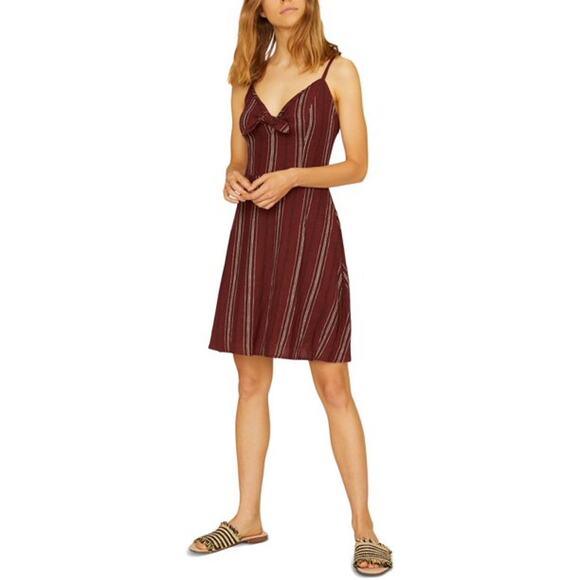 NWT Sanctuary Tie Front Striped Linen Sundress - Size 2 - Picture 1 of 9